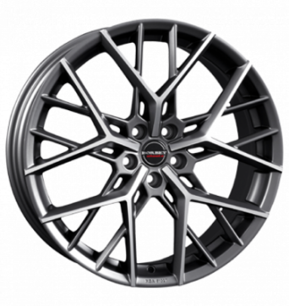 4x Borbet, BY, 11x23 ET51 5x112 66,5, titan polished matt